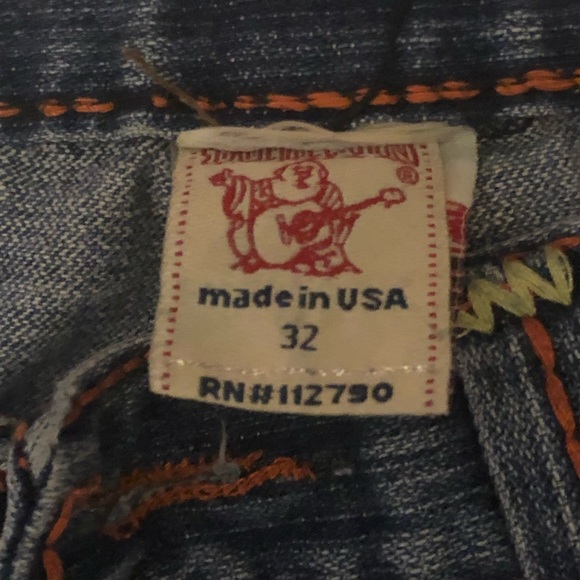 STRAIGHT FLAP RED/ORANGE STITCH MENS JEAN - Picture 10 of 16